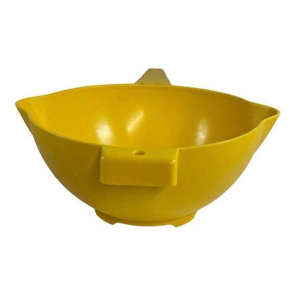 Vintage Tupperware Yellow Spout Strainer Colander with Handle.  READ - Picture 3 of 6